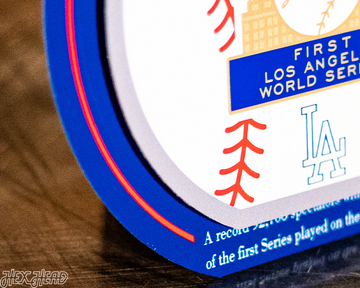 Los Angeles Dodgers 1959 World Series "Double Play" On the Shelf or on the Wall Art