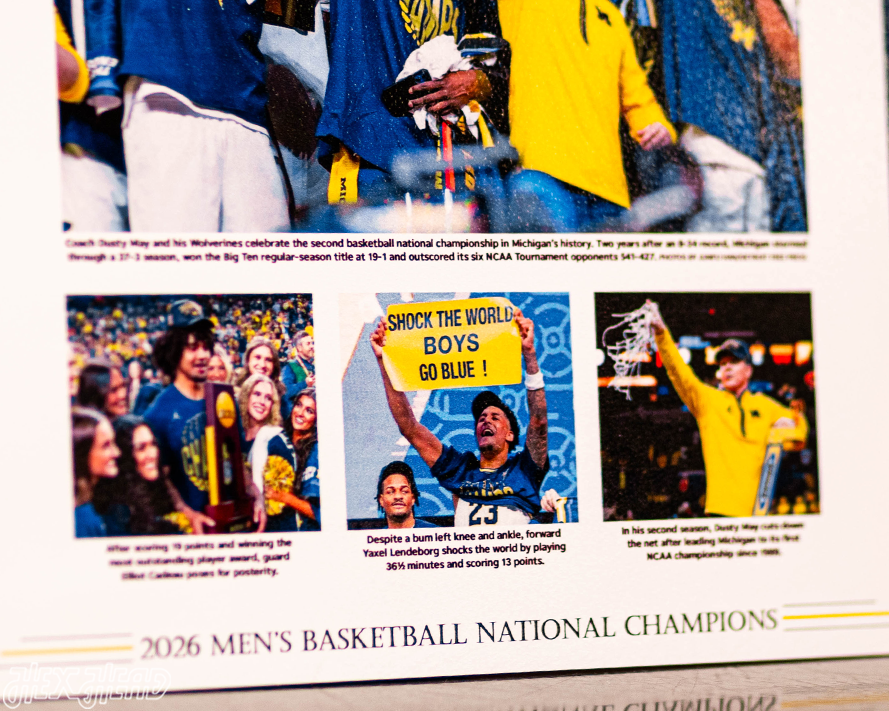 Detroit Free Press Michigan Wolverines 2026 Men's Basketball National Champions Front Page - APRIL 6, 2026