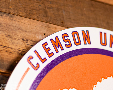 VARSITY Collection- SINGLE Layer Clemson Tigers Metal Wall Art