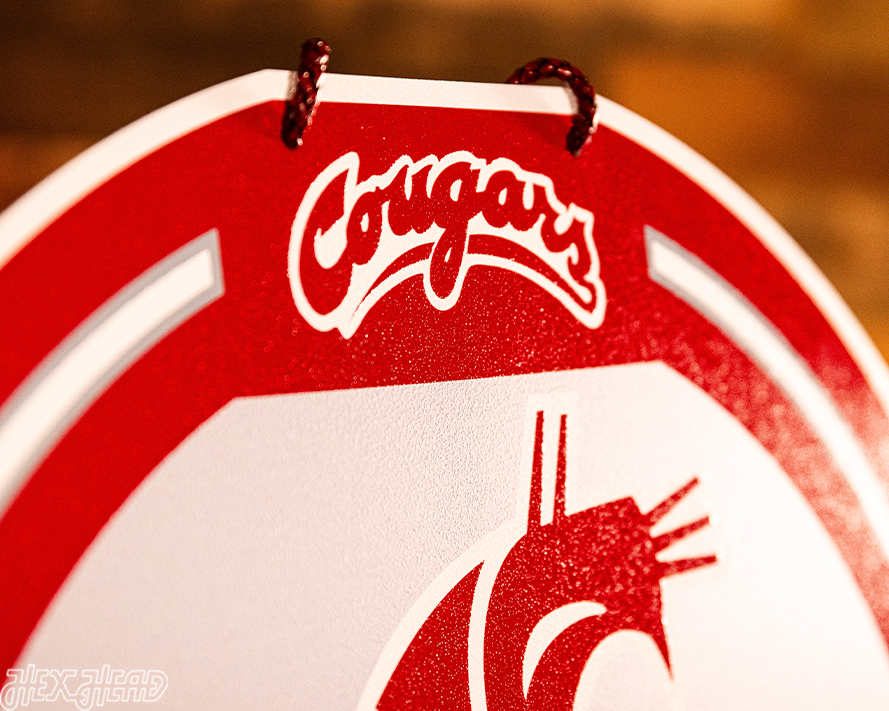 Washington State Cougars Personalized Monogram Metal Art