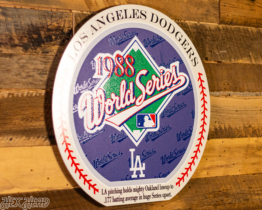 VARSITY Collection- SINGLE Layer Los Angeles Dodgers 1988 World Series Wall Art