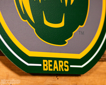 VARSITY Collection- SINGLE Layer Baylor Bears Metal Wall Art