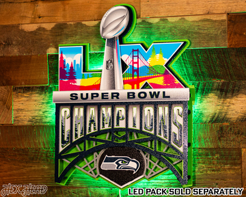 Seattle Seahawks Super Bowl LX CHAMPIONS! 3D Metal Wall Art