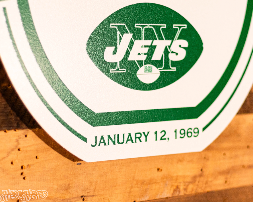 VARSITY Collection- Single Layer New York Jets Super Bowl III Metal Wall Art