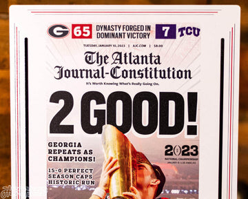 Atlanta Journal Constitution Georgia Bulldogs 2022 Football National Champions Front Page - JAN 10, 2023