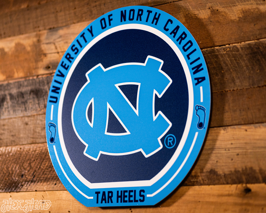 VARSITY Collection- SINGLE Layer North Carolina Tar Heels Metal Wall Art