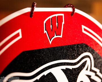Wisconsin Badgers Personalized Monogram Metal Art