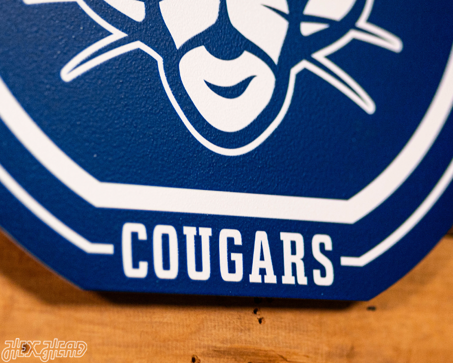 VARSITY Collection- SINGLE Layer BYU Cougars Metal Wall Art