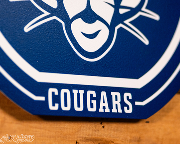 VARSITY Collection- SINGLE Layer BYU Cougars Metal Wall Art