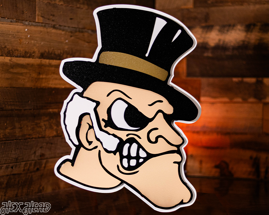 Wake Forest "DEMON DEACON" 3D Vintage Metal Wall Art