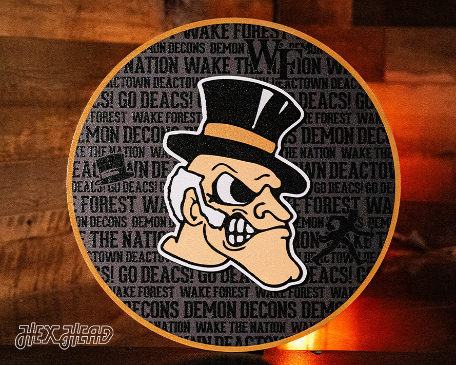 Wake Forest Demon Deacons CRAFT SERIES 3D Embossed Metal Wall Art