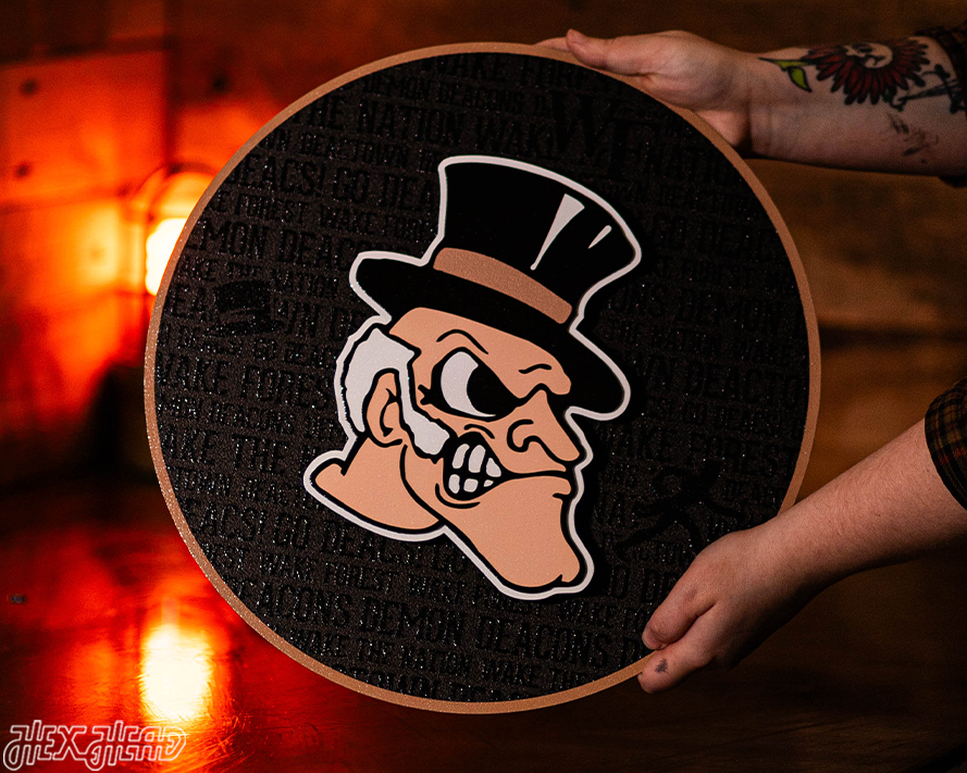 Wake Forest Demon Deacons CRAFT SERIES 3D Embossed Metal Wall Art