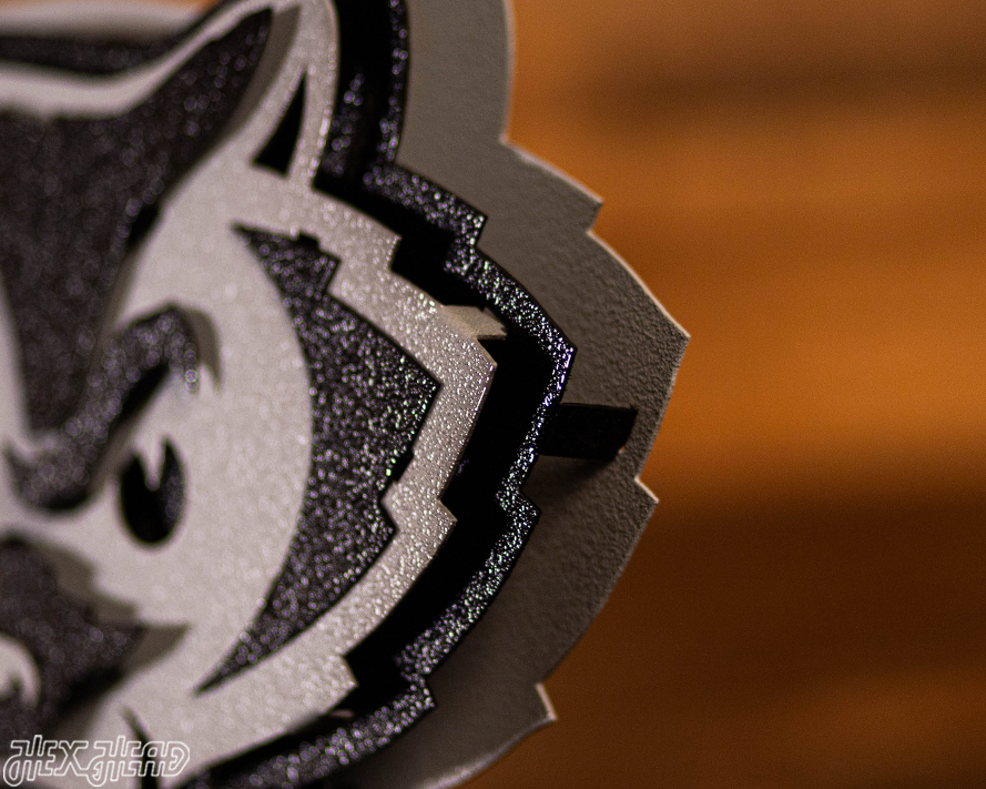 MONOCHROME -  Wisconsin "BADGER"  3D Vintage Metal Wall Art