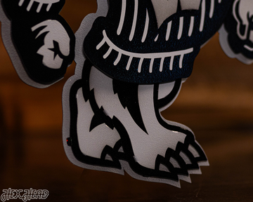 MONOCHROME -  Wisconsin "BADGER"  3D Vintage Metal Wall Art