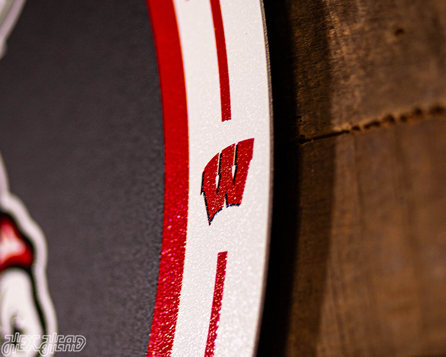 VARSITY Collection- SINGLE Layer Wisconsin Badgers Metal Wall Art
