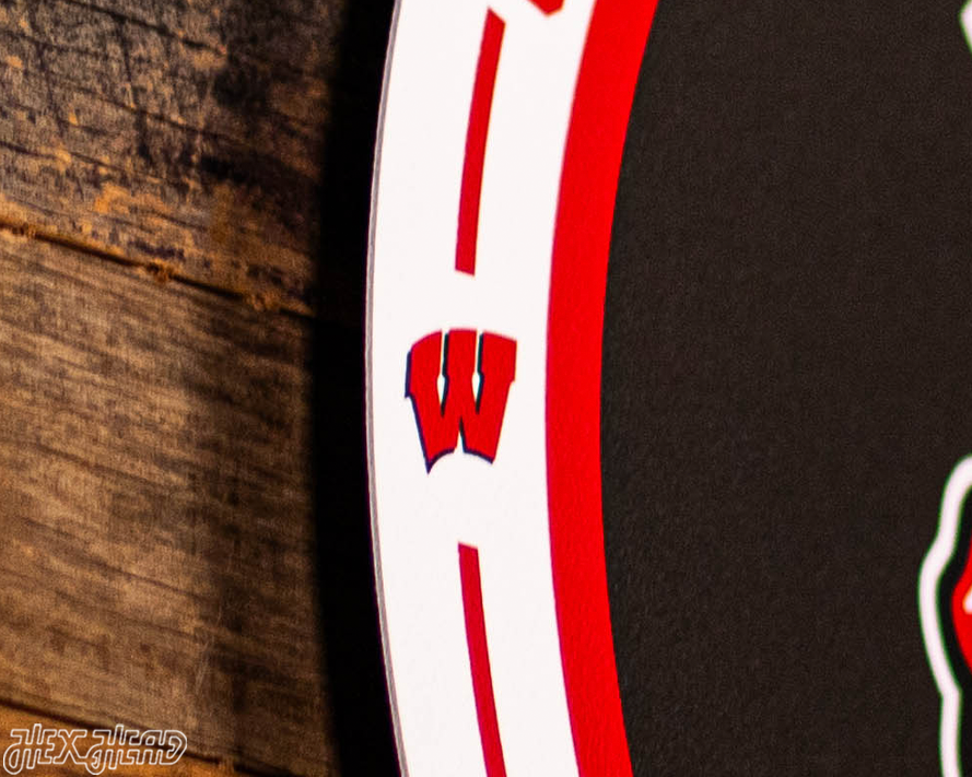 VARSITY Collection- SINGLE Layer Wisconsin Badgers Metal Wall Art
