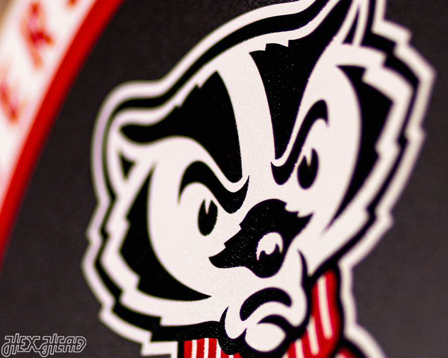 VARSITY Collection- SINGLE Layer Wisconsin Badgers Metal Wall Art