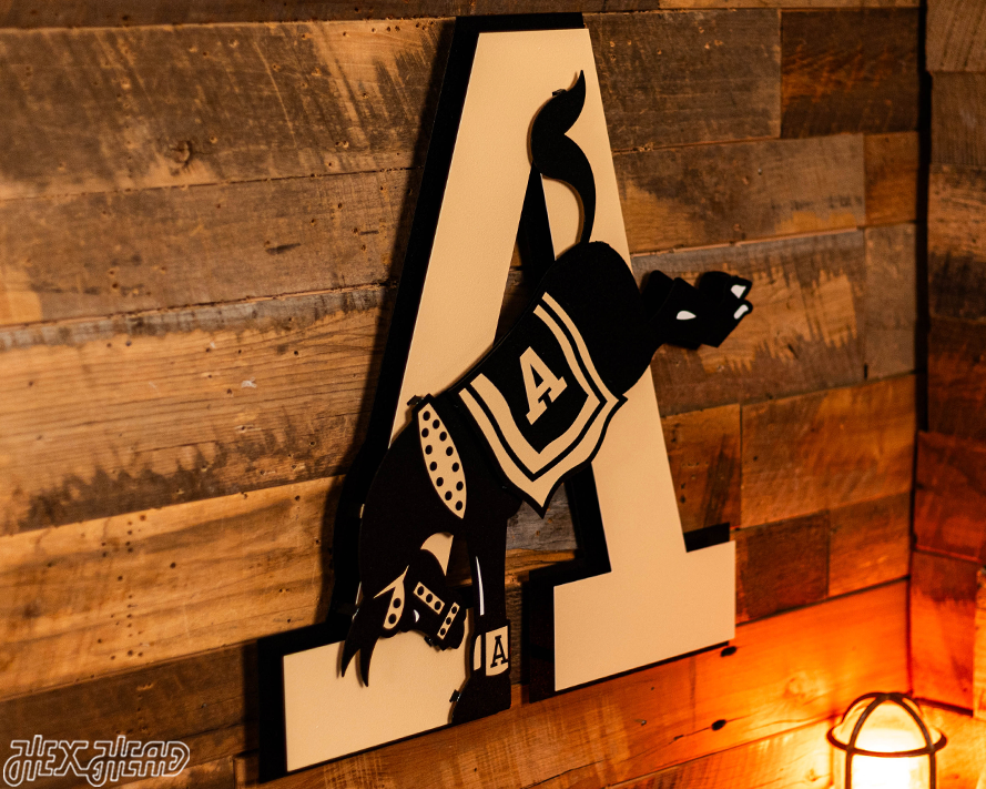 US Military Academy West Point Kicking Mule 3D Metal Wall Art