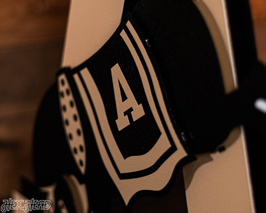 US Military Academy West Point Kicking Mule 3D Metal Wall Art