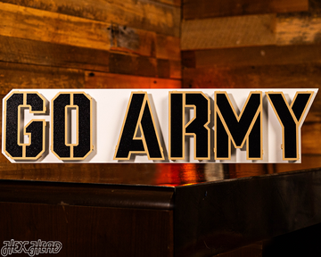 US Military Academy West Point "GO ARMY" 3D Metal Wall Art