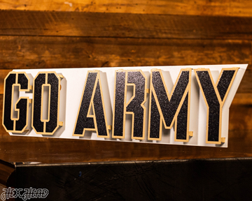 US Military Academy West Point "GO ARMY" 3D Metal Wall Art