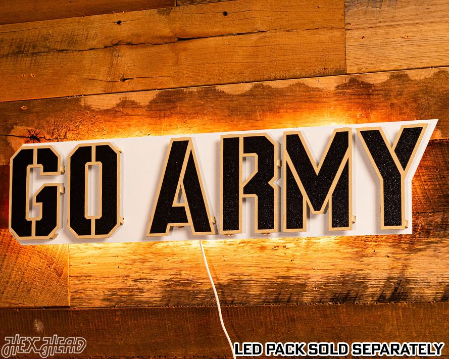 US Military Academy West Point "GO ARMY" 3D Metal Wall Art
