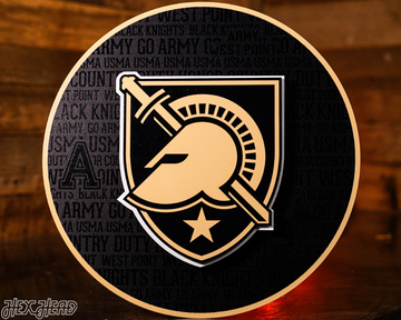 US Military Academy ARMY West Point CRAFT SERIES 3D Embossed Metal Wall Art