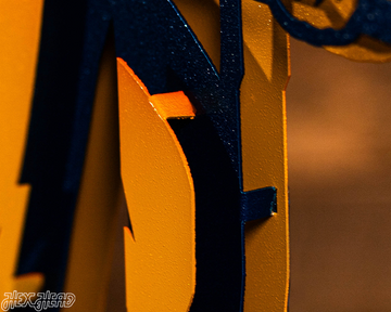 West Virginia "MOUNTAINEER" 3D Metal Artwork