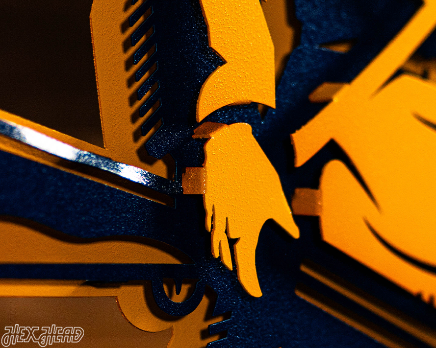 West Virginia "MOUNTAINEER" 3D Metal Artwork