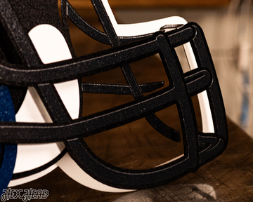 West Virginia Mountaineers BLITZ COLLECTION - 8 LAYER Helmet 3D Metal Wall Art
