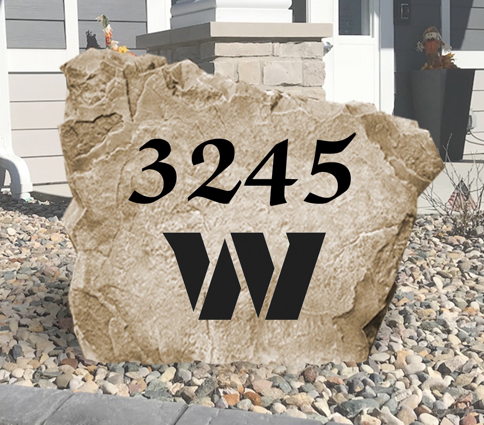 Washington Commanders Design-A-Stone Landscape Art Address Stone