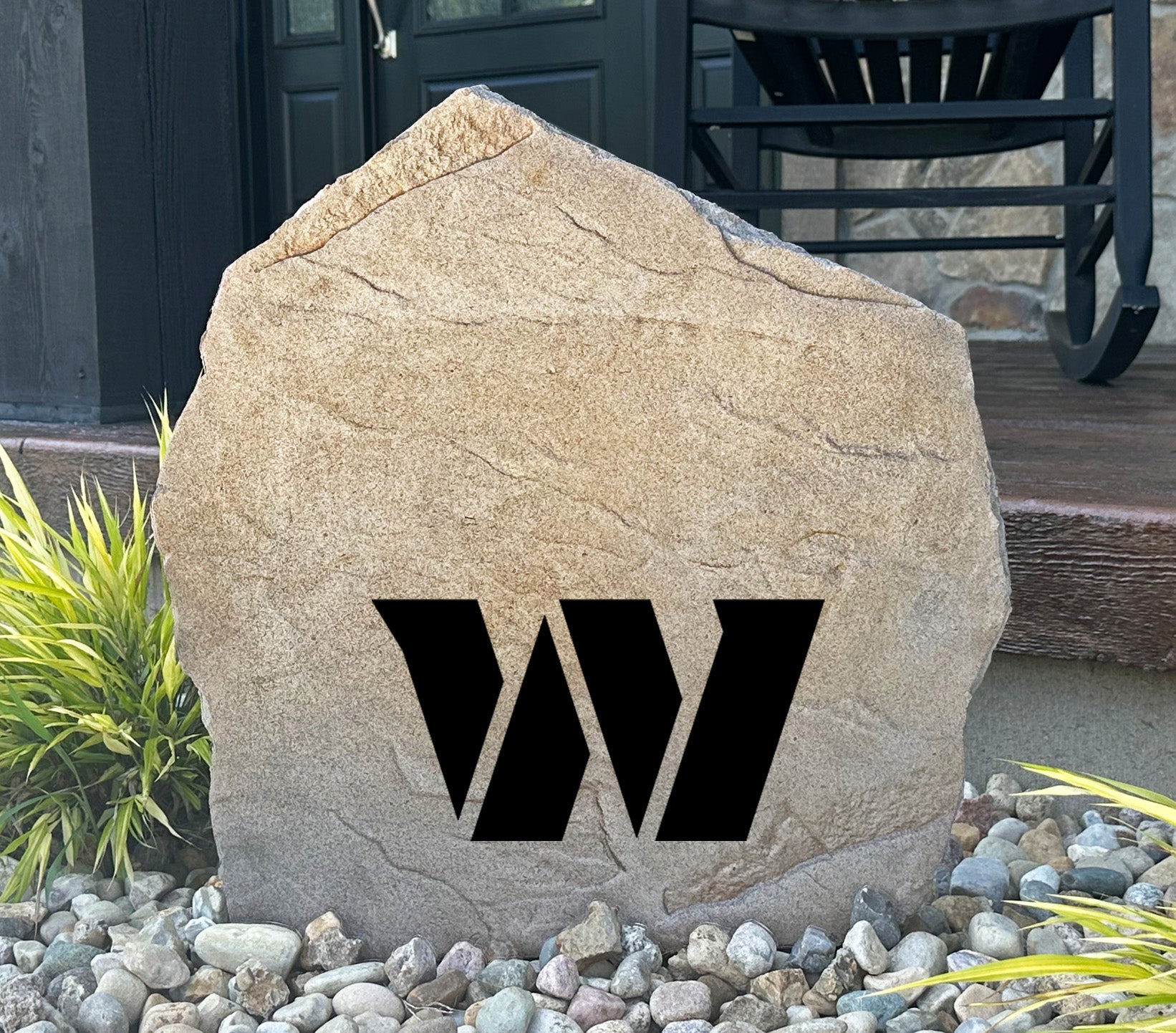 Washington Commanders Design-A-Stone Landscape Art Address Stone