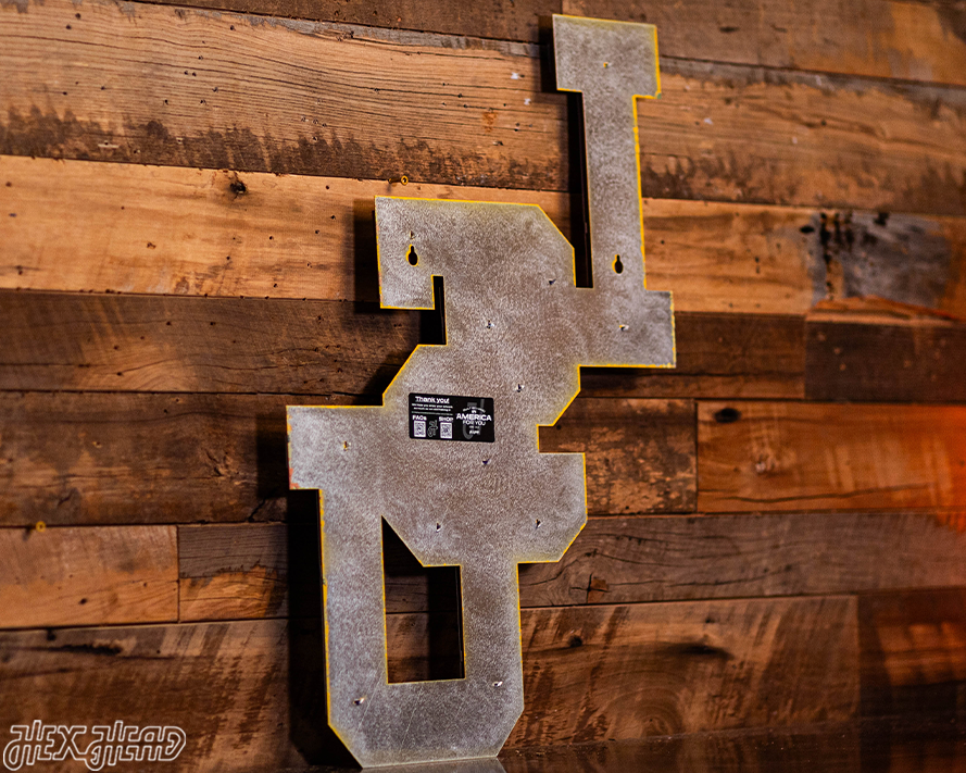 LSU Tigers Interlocking Baseball 3D Metal Wall Art