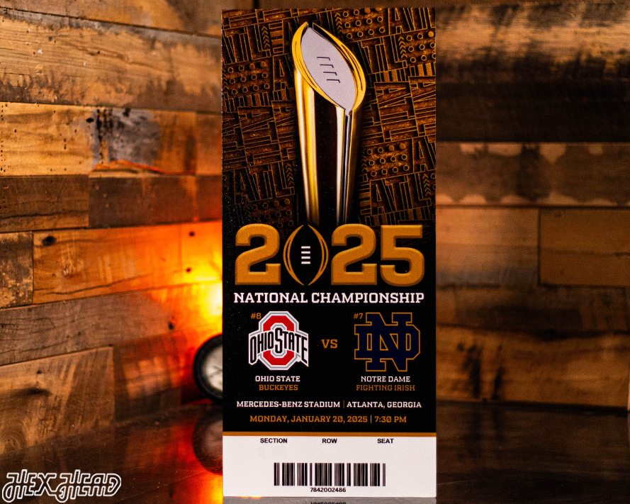Ohio State Buckeyes Personalized 2024 National Championship Ticket Stub Single Layer Metal Wall Art