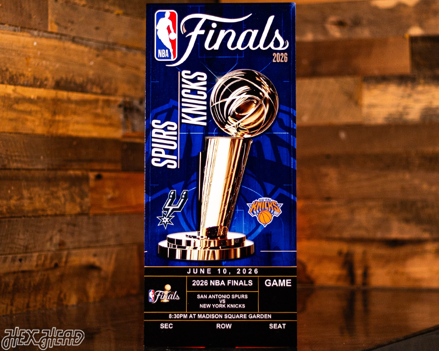 New York Knicks Personalized GAME 4 2026 NBA Finals Ticket Stub Single Layer Metal Wall Art