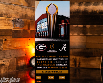 Georgia Bulldogs Personalized 2021 National Championship Ticket Stub Single Layer Metal Wall Art