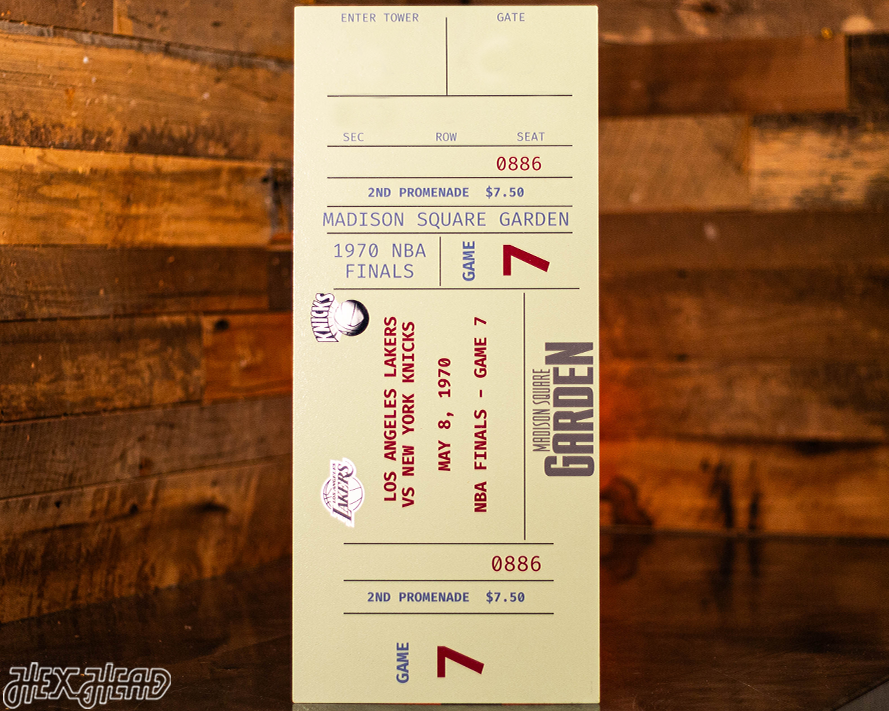 Personalized New York Knicks 1970 NBA Finals Ticket Stub Single Layer Metal Wall Art