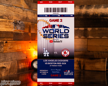 Boston Red Sox Personalized 2018 World Series Ticket Stub Single Layer Metal Wall Art