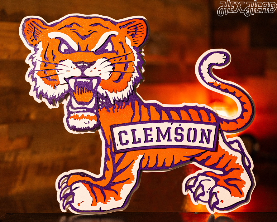 Vintage Clemson Logo Clemson Tigers 100% Cotton Tee – ORIGINAL RETRO