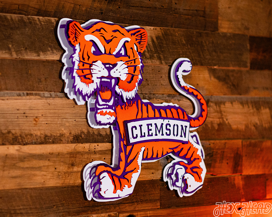 Vintage Vault Clemson Tigers "1955" 3D Vintage Metal Wall Art