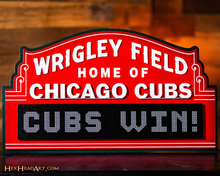 Load image into Gallery viewer, Chicago Cubs Wrigley Field Marquee Metal Wall Art
