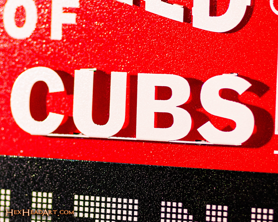 Chicago Cubs Wrigley Field Marquee Metal Wall Art
