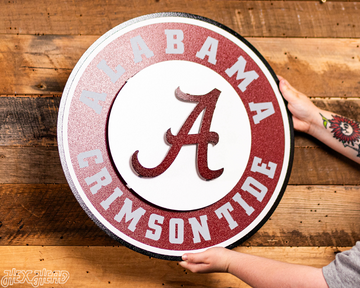 Alabama Crimson Tide 3D Vintage Metal Wall Art