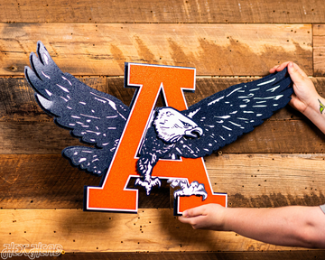 Auburn War Eagles VAULT 3D Vintage Metal Wall Art