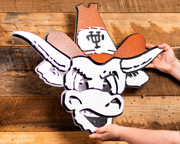 Texas Longhorns VAULT BEVO 3D Vintage Metal Wall Art