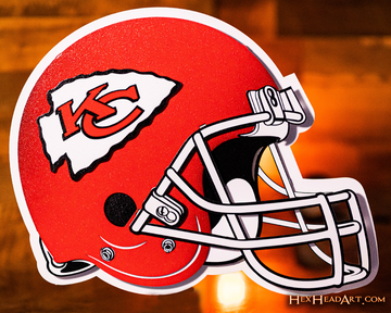 Kansas City Chiefs BLITZ Collection - 8 Layer Helmet 3D Vintage Metal Wall Art
