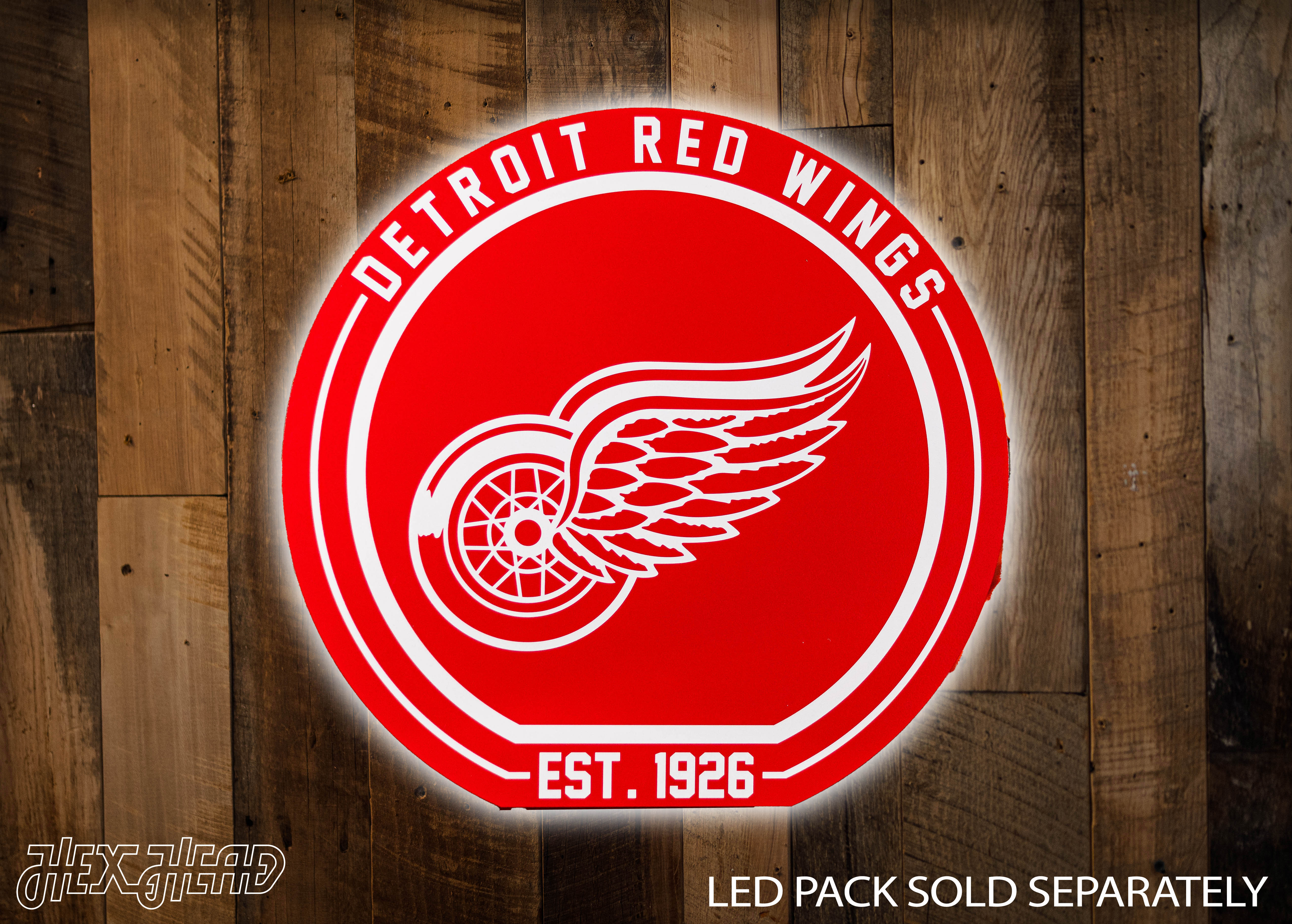 VARSITY Collection- SINGLE Layer Detroit Red Wings Metal Wall Art