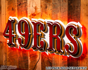 San Francisco 49ers "1972-2004" 3D Vintage Metal Wall Art
