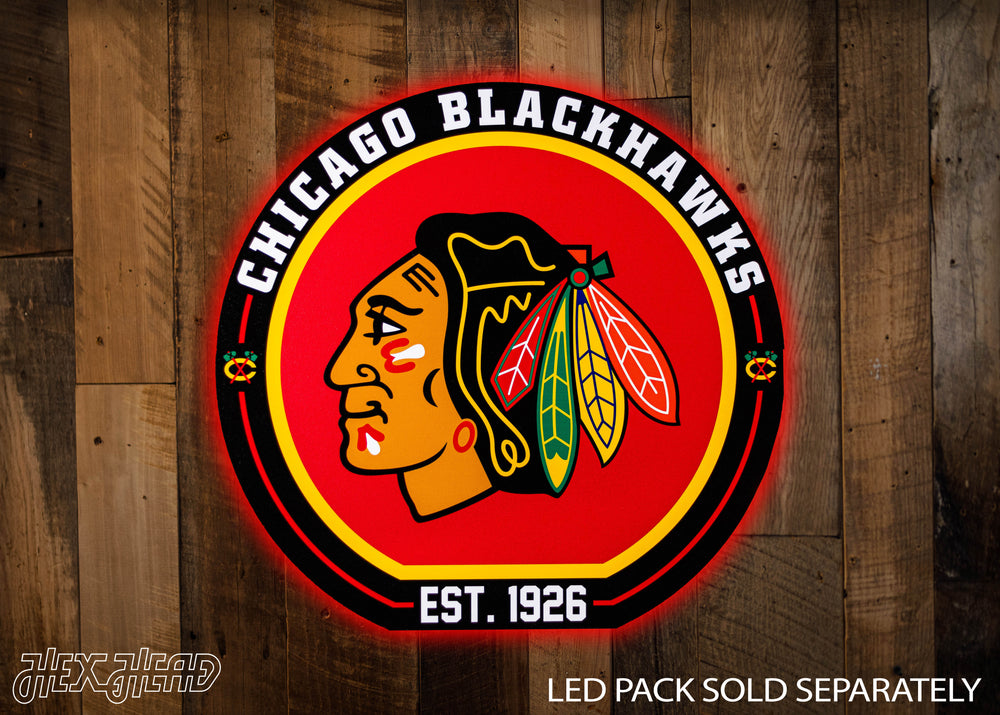 VARSITY Collection- SINGLE layer Chicago Blackhawks Metal Wall Art