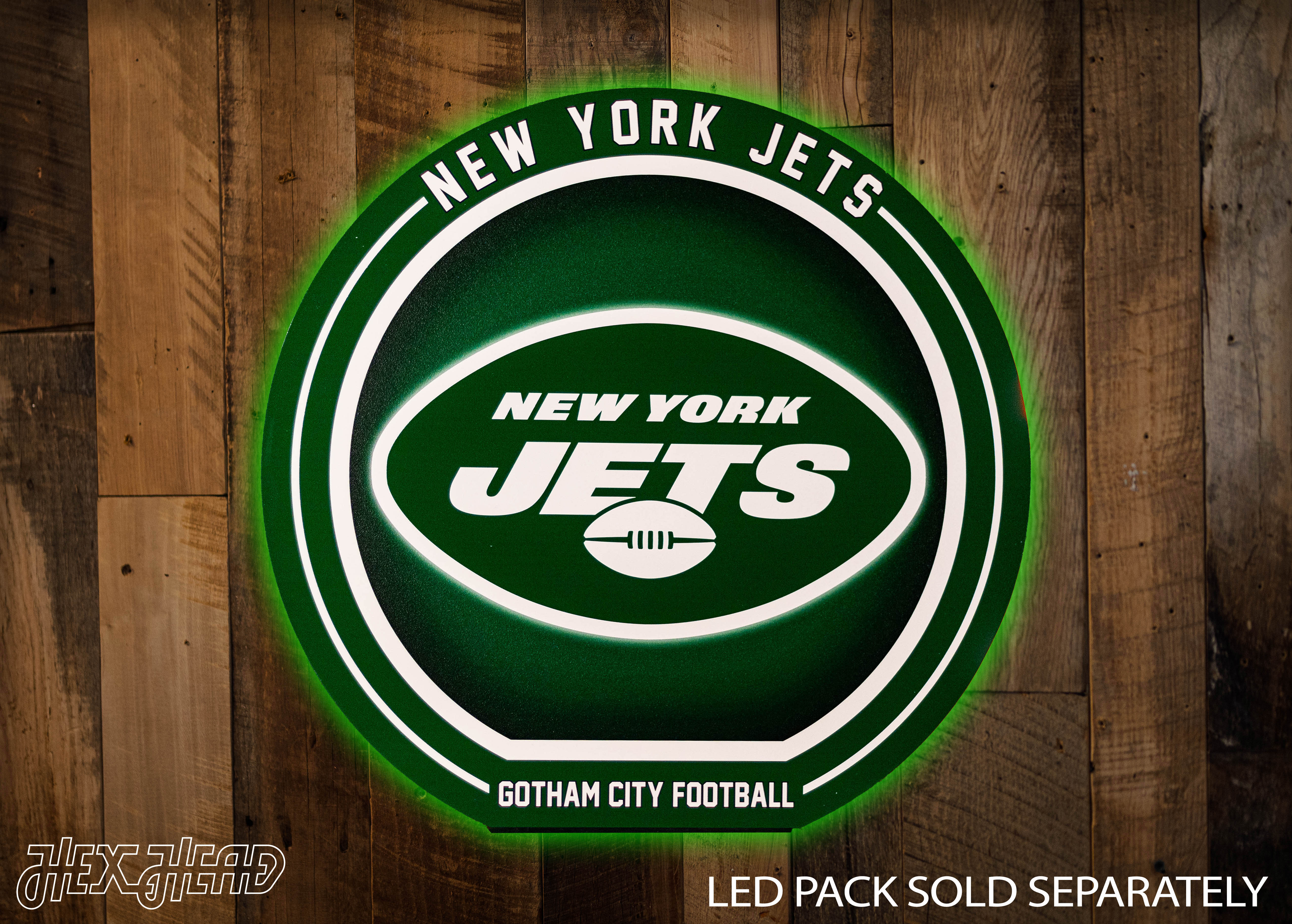 VARSITY Collection- SINGLE layer New York Jets Metal Wall Art